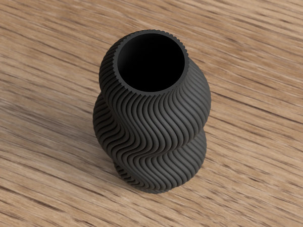 Moderne Wellenförmige Vase