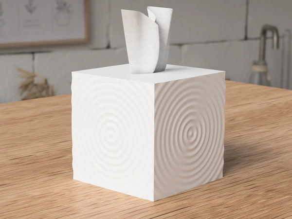 Moderne Tissuebox-Abdeckung mit Welleneffekt