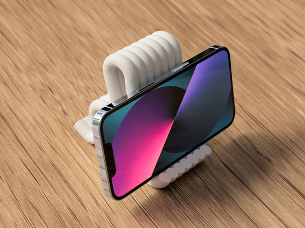 Moderner Telefonständer mit minimalistischem Flow-Design